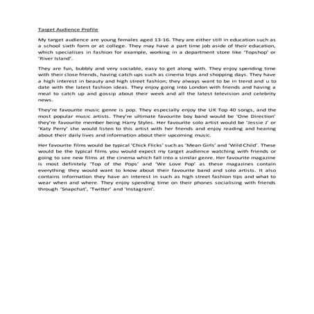 Target Audience Profile