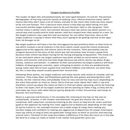 Target Audience Profile