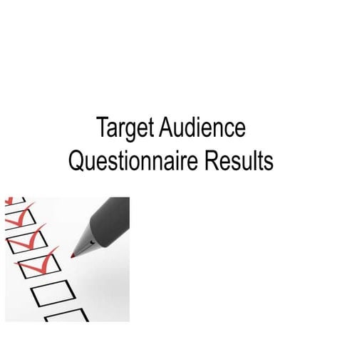 Music Video Target Audience Questionnaire Results