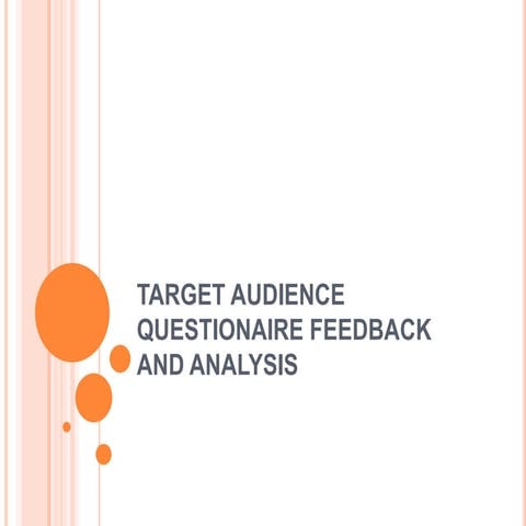 Target audience questionaire feedback and analysis