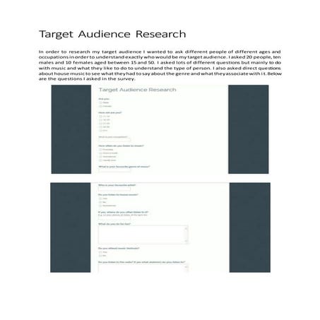 Target audience for house music | DOCX