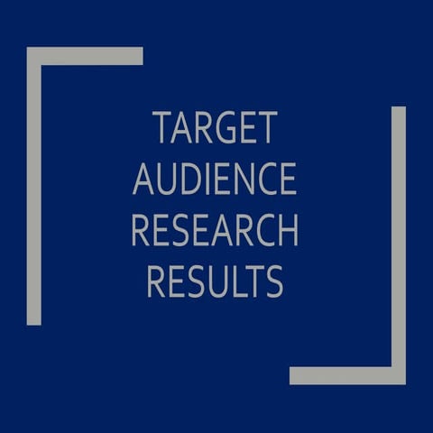 Target audience research results