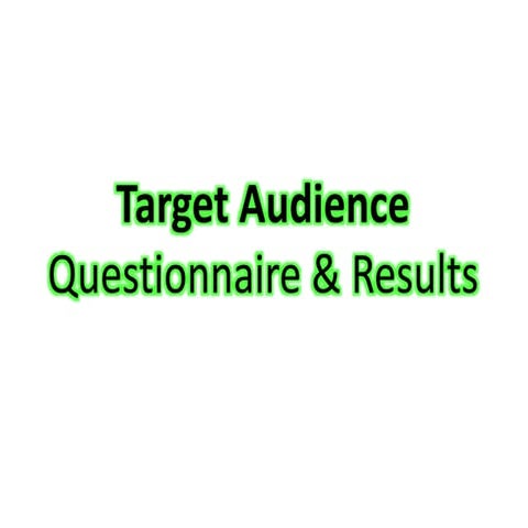 Target audience results