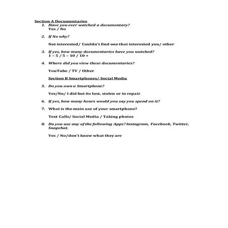 Questionnaire | DOCX