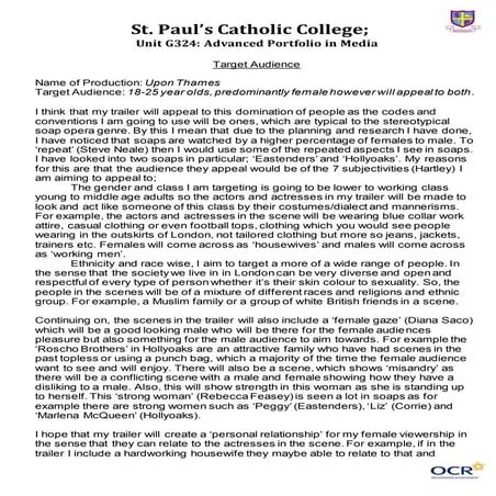 Target audience template