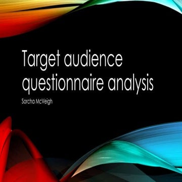 Target audience questionnaire analysis