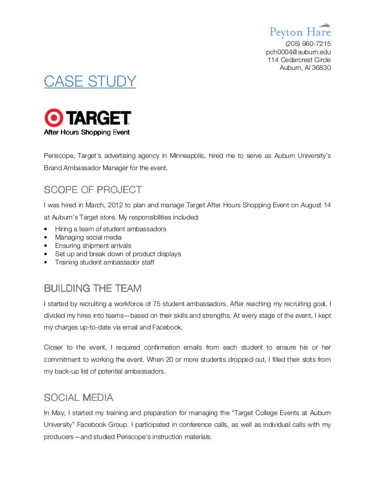 Target case study