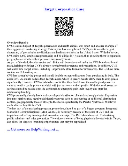 Target Corporation Case