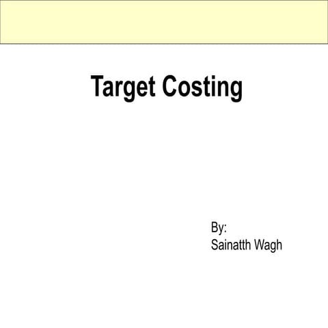 Target costing