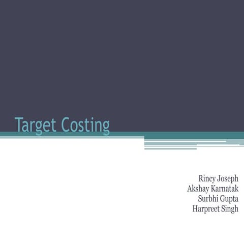 Target costing presentation_final(2)