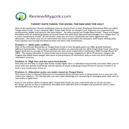 Target Date Funds | PDF