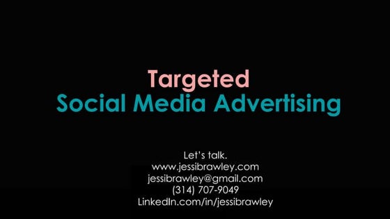 Targeted social media advertising
