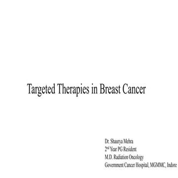 Targeted Therapy in Breast Cancer | PPTX