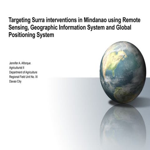 Targeting Surra Interventions In Mindanao Using Remote Sensing, Geographic In...