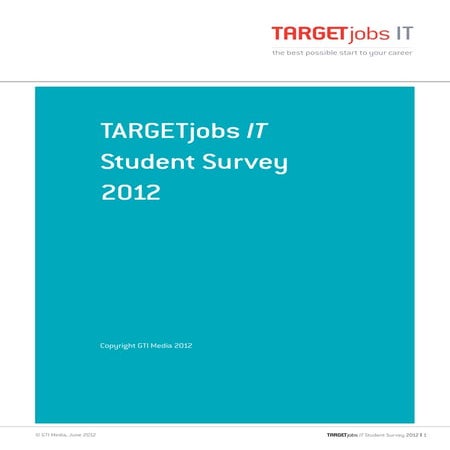 TARGETjobs IT student survey on graduate careers in IT 2012
