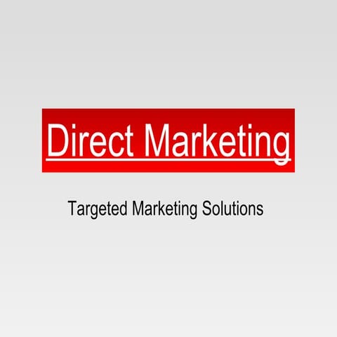 Direct Marketing | PPTX