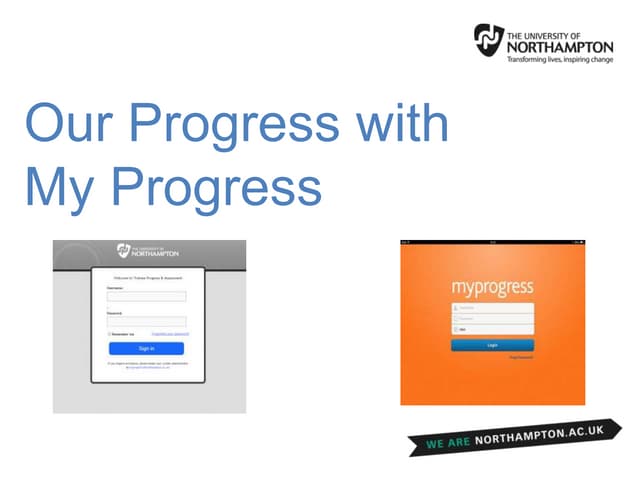Targets, Assessment, Intervention, Progress: Our progress with MyProgress