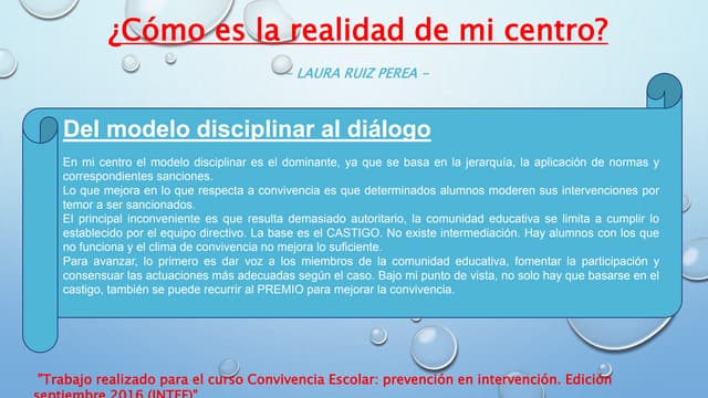¿Cómo es la realidad de mi centro?
