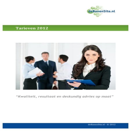 Tarieven DeBanenSite.Nl