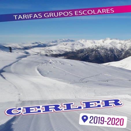 Tarifas grupos escolares esqui Cerler 2019 2020