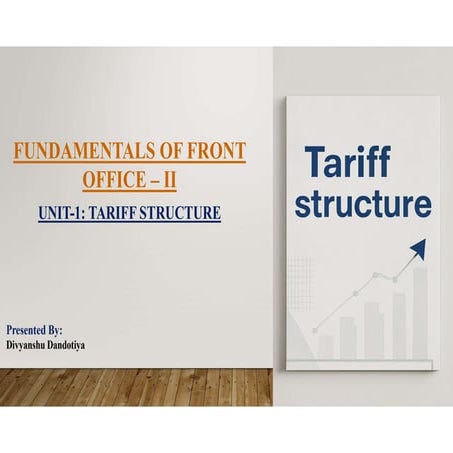 FUNDAMENTALS OF FRONT OFFICE Tariff Structure in Hotel | PDF