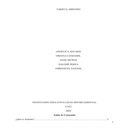 Tarjeta arduino