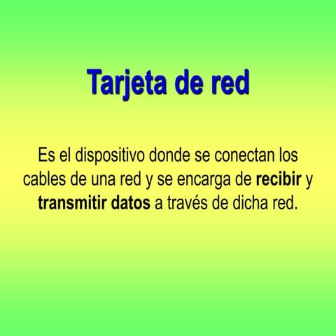 Tarjeta De Red