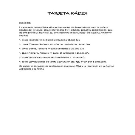 TARJETA KARDEX