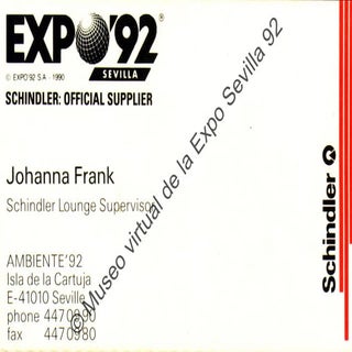 Tarjetas de la Expo 92