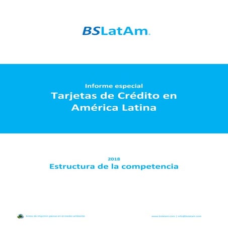 Tarjetas de Crédito en América Latina | Estructura de la Competencia entre em...