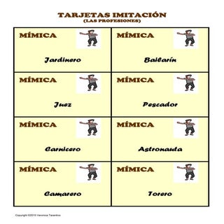 Tarjetas imitación