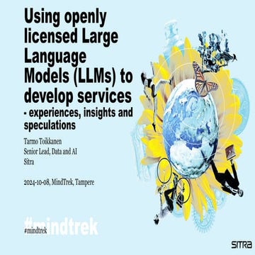 Using openly licensed Large Language Models (LLMs) to develop services - expe...