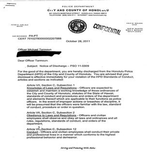 Michael Tarmoun discharge