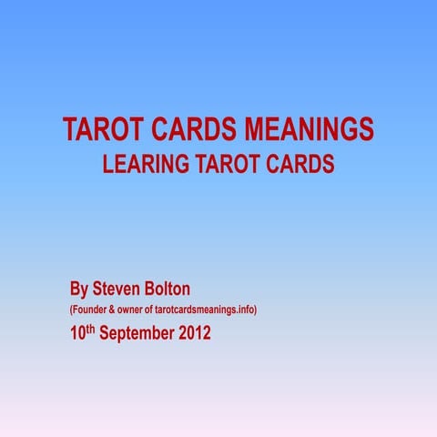 Tarot Cards Meanings