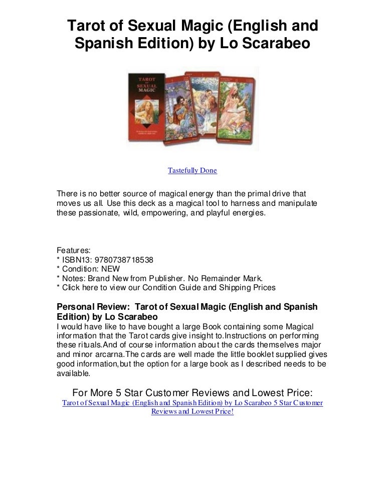 Tarot Of Sexual Magic English And Spanish Edition Tarot Of Sexual Tarot Of Sexual Magic English And Spanish Edition Tarot Of Sexual