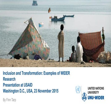  Inclusion and Transformation: Examples of WIDER Research