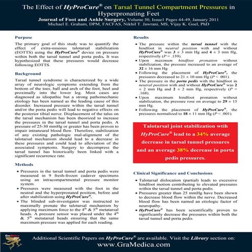 Tarsal Tunnel Syndrome - Role of Extra-Osseous TaloTarsal Stabilization