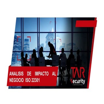 TARSecurity : Análisis de Impacto al Negocio (BIA) 