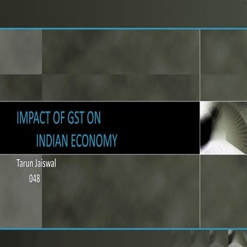 Impact of GST On Indian Economy