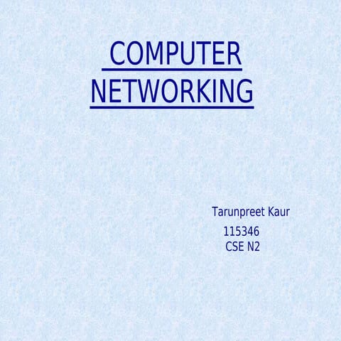Computer Networking