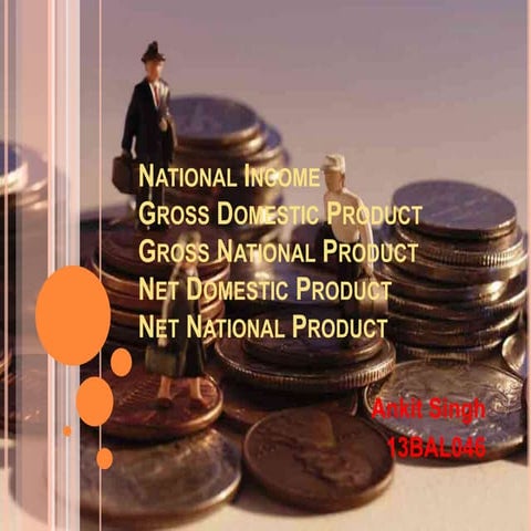 Concept of National Income with GDP GNP NNP& NDP | PPTX