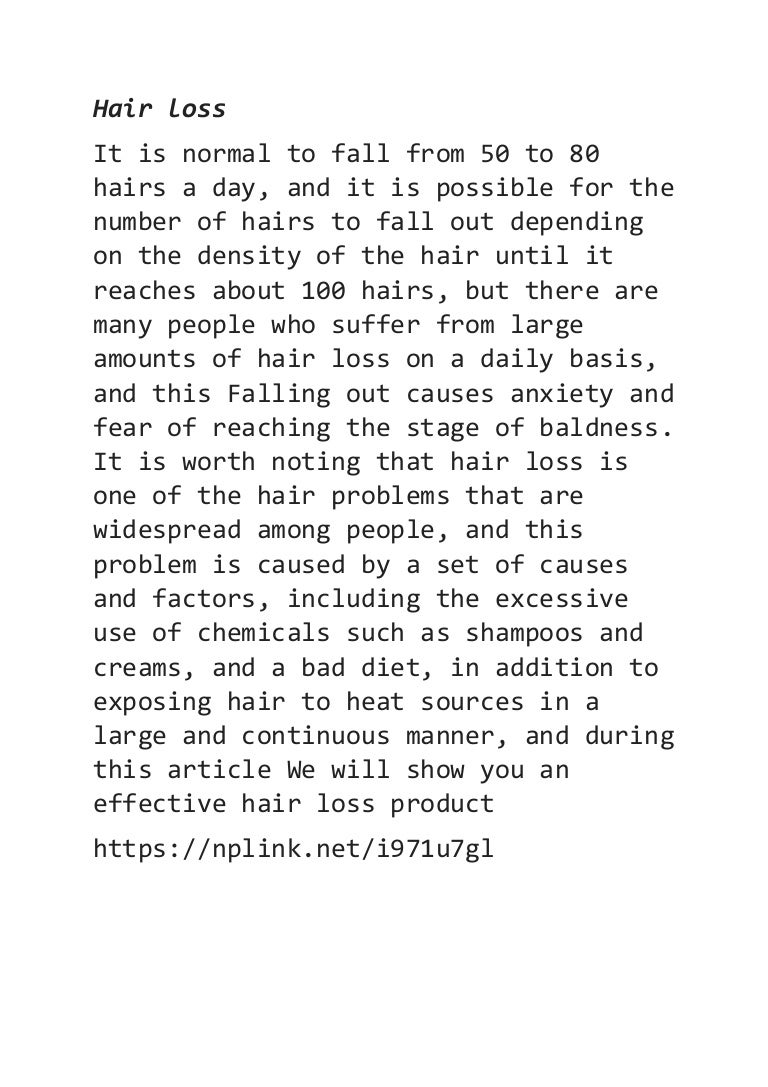 Get Rid Of Hair Loss
