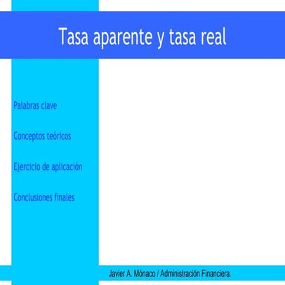 Tasa aparente y tasa real | PPT
