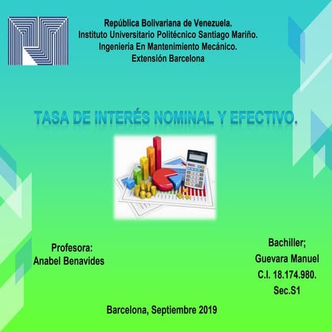 Tasa de interes nominal y efectiva | PPTX