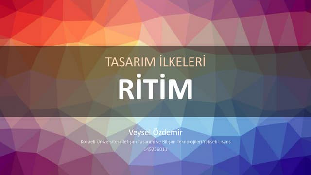 Tasarım İlkeleri: Ritim (Design Pri...