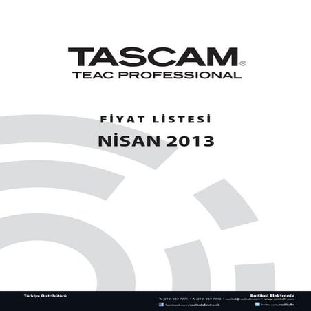 Tascam fiyat listesi 2013