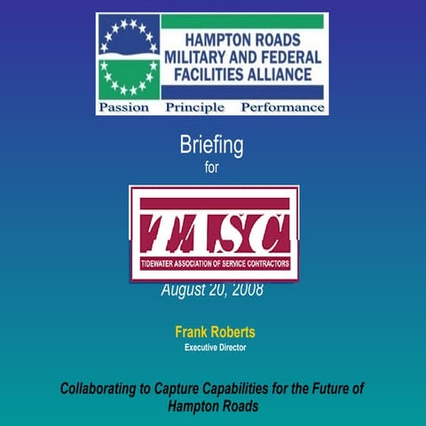 HRMFFA - TASC Presentation 08-20-08