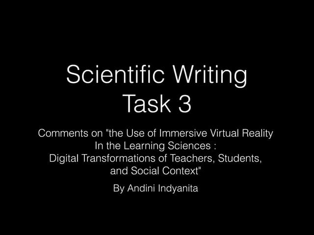 Scientific Writing Task 3