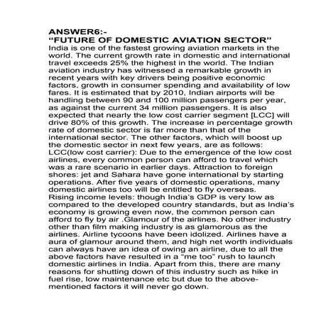 Task 6 Aviation Assignment