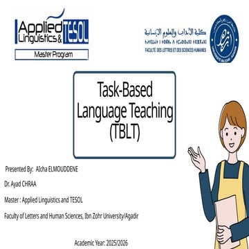 Task based language teaching | PPS